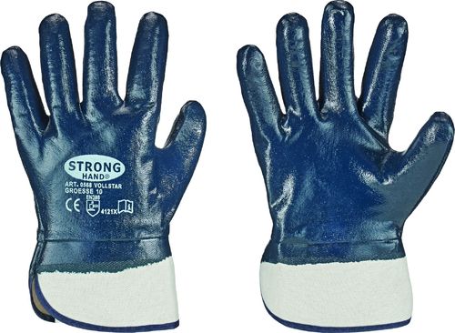 stronghand® 0568 Handschuhe (VE 144 Paar) - Nitril blau - Stulpe