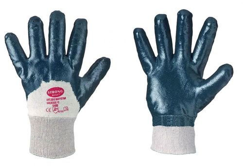 stronghand® 0560 Handschuhe (VE 144 Paar) - Nitril blau - Strickbund
